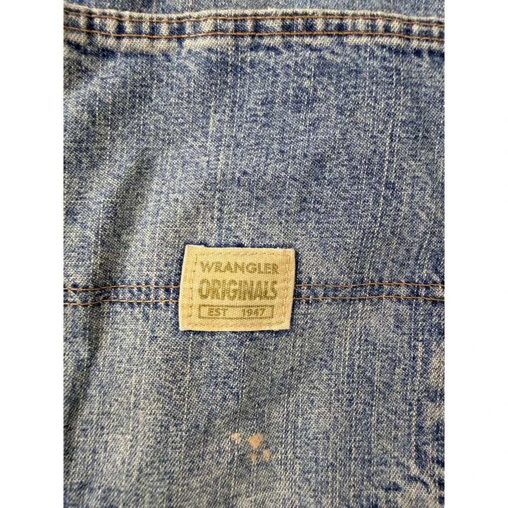 Wrangler Originals Men 34x30 Carpenter Jeans Light Wash Workwear Faded Y2K Denim